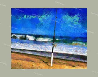 Surf Fishing at Cape Henlopen - light gray